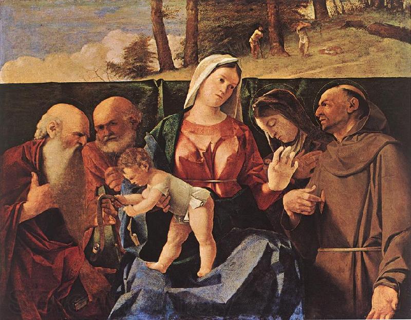 LOTTO, Lorenzo Madonna and Child with Saints Norge oil painting art